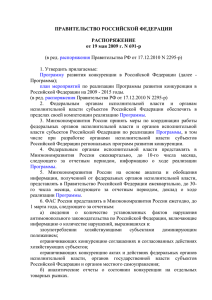 Об утверждении Программы развития конкуренции в