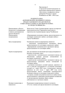 Приложение 6 к Программе - Администрация г. Челябинска