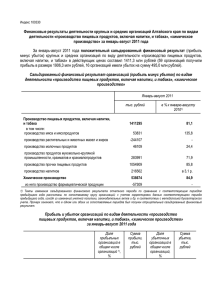 Финансовые результаты деятельности крупных и средних организаций Алтайского края по... деятельности «производство пищевых продуктов, включая напитки, и табака», «химическое