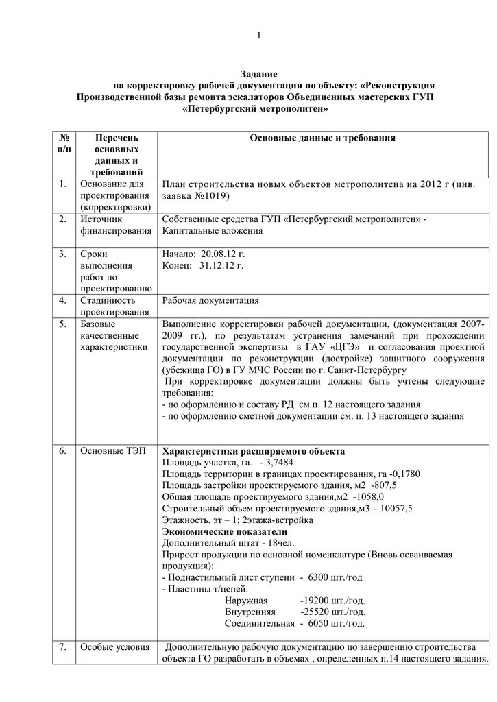 Корректировка проектной документации