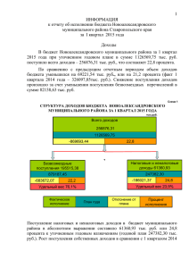 Аналитическая информация об исполнении бюджета НМР СК за