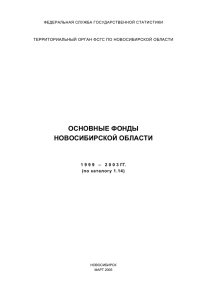 Основные фонды Новосибирской области