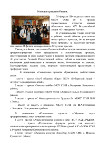 Молодые граждане России. 28 февраля 2014 года в актовом