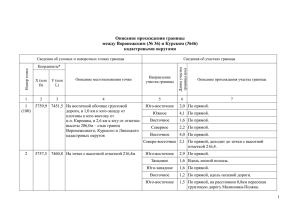 Описание прохождения границы между Воронежским (№ 36) и Курским (№46) кадастровыми округами