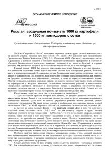 это 1000 кг картофеля и 1500 кг помидоров с сотки