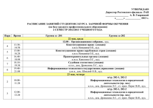 УТВЕРЖДАЮ Директор Ростовского филиала  РАП __________________  А. В. Гаврицкий