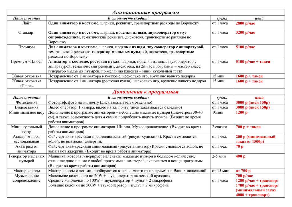 Праздничный прайс. Прайс лист аниматора. Прейскурант на проведения праздника. Прайс лист на проведение праздников. Прайс-лист на проведение.