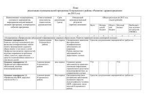 План реализации муниципальной программы Егорлыкского