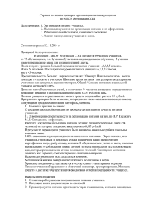 Справка по итогам проверки организации питания учащихся по