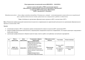 План проведения методической недели (08.04.2013г – 16.04