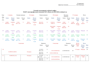 Годовой календарный учебный график «Утверждаю»