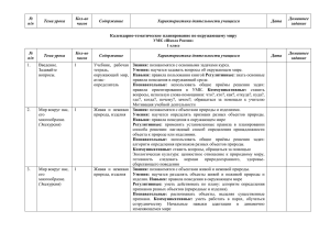 № Кол-во Домашнее Тема урока