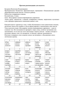 Краткие рекомендации для педагога  Батурина Валентина Владимировна
