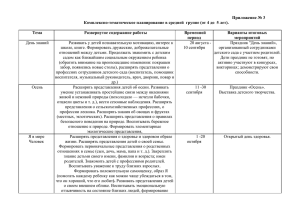 Приложение № 3 Комплексно-тематическое планирование в