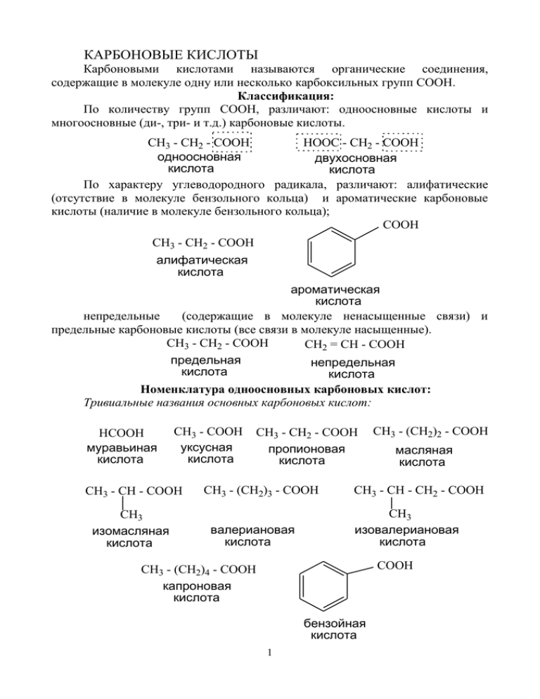 Названия одноосновных карбоновых кислот. Многоосновные ароматические карбоновые кислоты. Ароматические одноосновные карбоновые кислоты. Алифатическая одноосновная предельная карбоновая кислота. Одноосновные карбоновые кислоты.