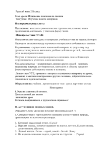 Русский язык 2 Б класс Тема урока: Предметные:  н