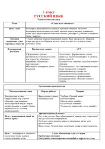 Конкина С.В. Технологическая карта по русскому языку