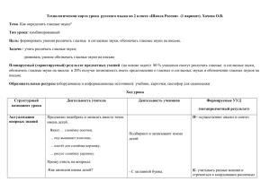 Технологическая карта урока русского языка во 2 классе «Школа