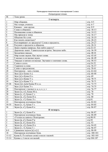 № Тема урока  Мир общения.