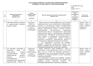 Выписка из решения комитета № 12 от 15 октября 2015 года 10