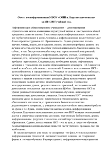 Отчет по информатизации МБОУ СОШ п.Ныртинского совхоза