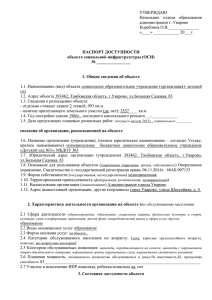 Паспорт доступности - МБДОУ "Детский сад №3"