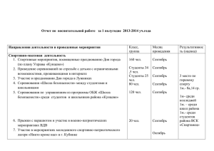 Отчет по воспитательной работе за 1 полугодие 2013