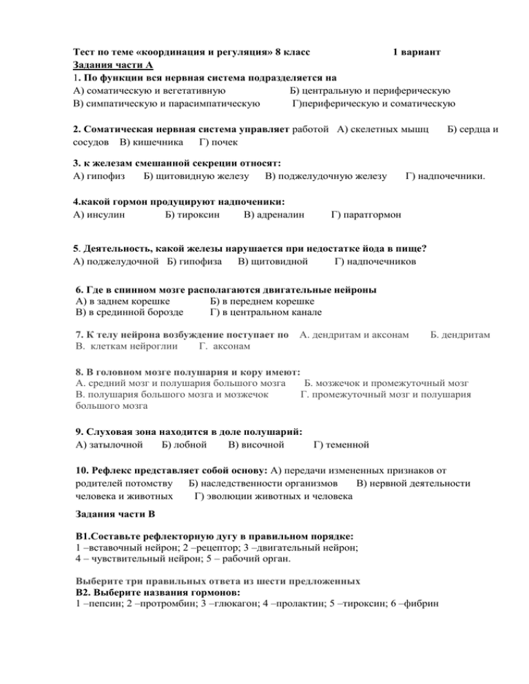 Координация и регуляция 8 класс. Контрольная работа по теме координация. Координация и регуляция 8 класс тест с ответами. Контрольная работа биология координац я. Зачет координация и регуляция 8 класс.