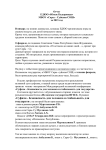 Отчет ЕДЮО «Юные Кадыровцы» МБОУ «Сары – Суйская СОШ» за 2015 год