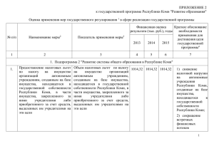 Приложение 2 - Министерство образования Республики Коми