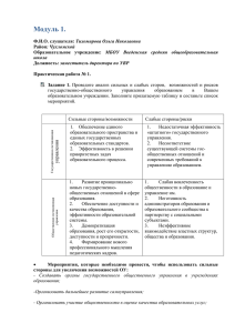 Модуль 1. - Образование Костромской области