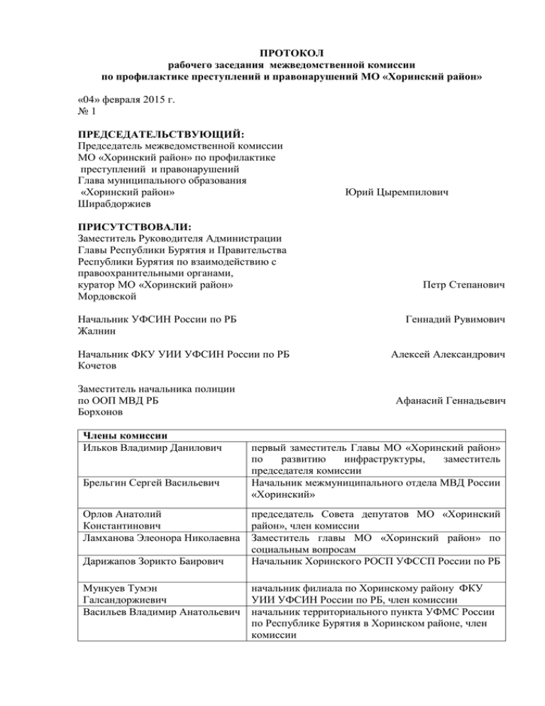 Протоколы заседаний межведомственной рабочей группы. Протокол рабочего совещания. Протокол заседания межведомственной комиссии. Протокол заседания комиссии пуф организации. Протокол совещания комиссии пуф.