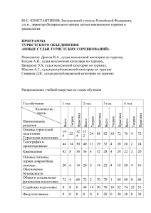 юные судьи туристских соревнований