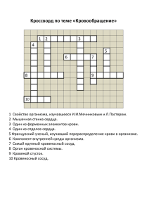 Кроссворд по теме «Кровообращение»39.4 КБ