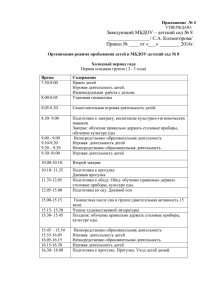 Приложение № 4 УТВЕРЖДАЮ: Заведующий МБДОУ – детский