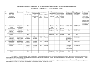 Сведения о доходах, расходах, об имуществе и обязательствах имущественного характера