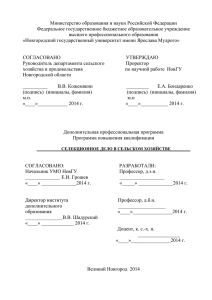пример программы ПК - Новгородский государственный
