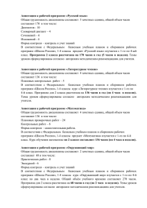 Аннотация к рабочей программе «Русский язык»