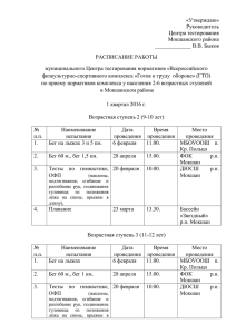 Всероссийского физкультурно-спортивного комплекса «Готов к