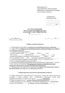 Акт обследования объекта социальной инфраструктуры к