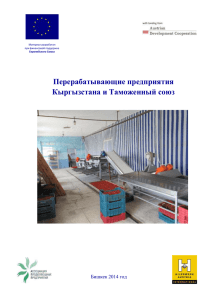 Перерабатывающие предприятия Кыргызстана и Таможенный