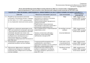 Утверждено Постановлением Центральной избирательной комиссии № 3164 от 10 февраля 2015 г.