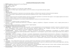 ТЕХНОЛОГИЧЕСКАЯ КАРТА УРОКА 1.  Ф.И.О. учителя – 2.  О.У. –