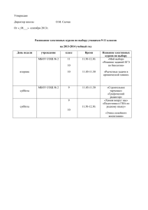 расписание элективных курсов на2013-2014 год