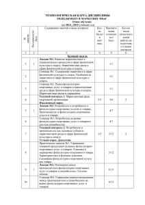 ТЕХНОЛОГИЧЕСКАЯ КАРТА ДИСЦИПЛИНЫ МЕНЕДЖМЕНТ И