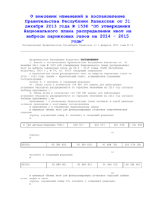 О внесении изменений в постановление Правительства Республики Казахстан от 31