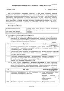 Дополнительное соглашение № 16 к Договору от 27 марта 2012...  г. Москва, Россия «____» марта 2014 года