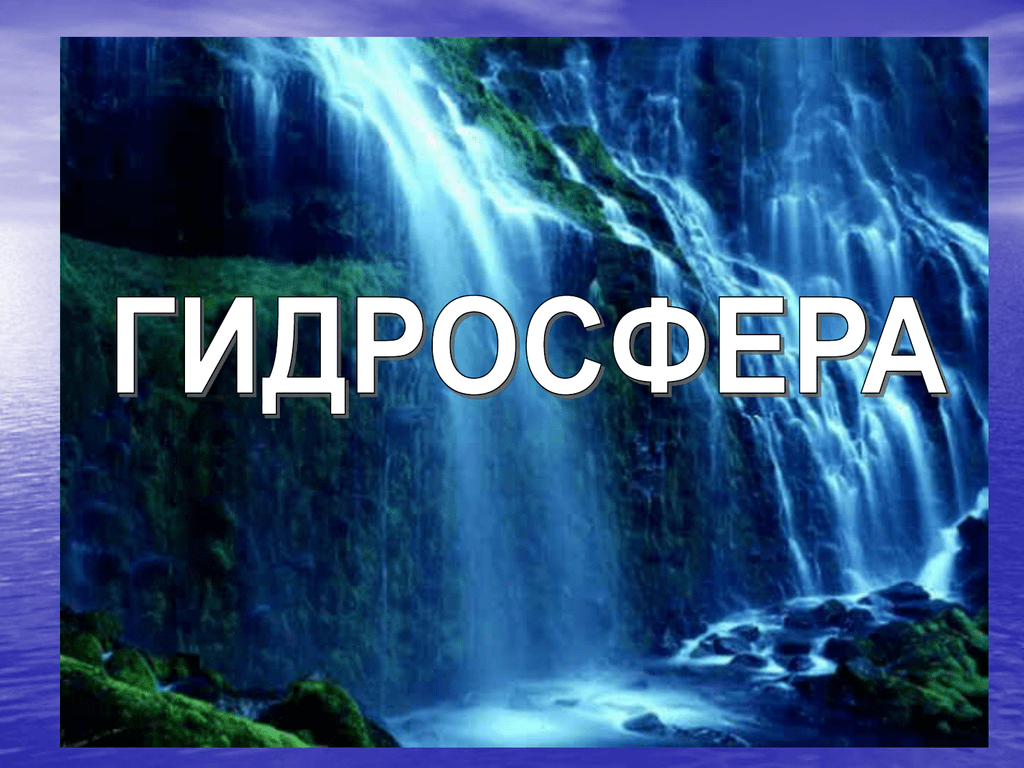 География тема гидросферы