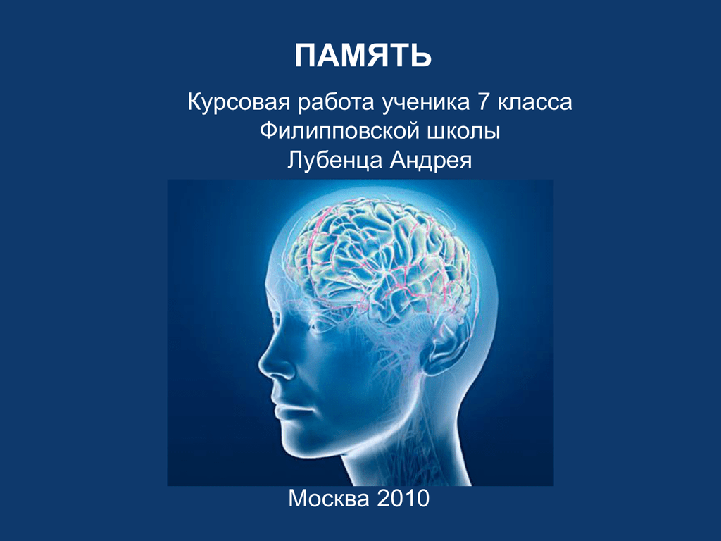 Курсовая по психологии. Курсовая память. Феномены памяти.