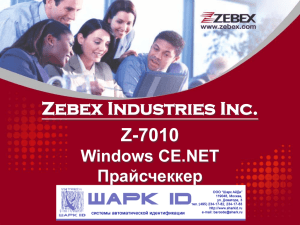 Zebex Industries Inc. Z-7010 Windows CE.NET Прайсчеккер